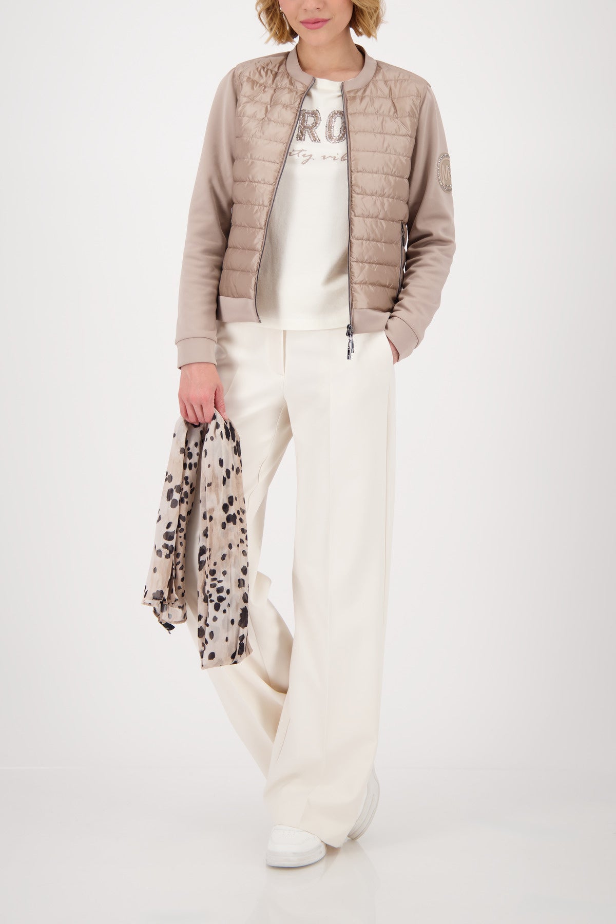 Tuch mit Leopardenmuster - 117 cashmere gemustert - Beige