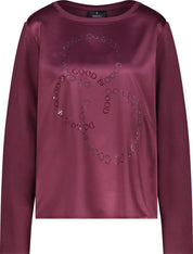 Langarmshirt aus Viskosemix - 359 bordeaux - Rot