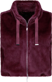 Weste aus Fun Fur - 359 bordeaux - Rot