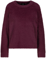 Strickpullover mit Rundhalsausschnitt - 359 bordeaux - Rot
