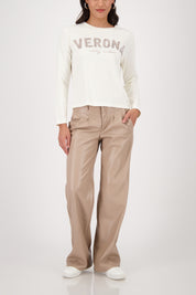 Langarmshirt aus Baumwollmix - 115 cashmere - Creme