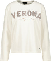 Langarmshirt aus Baumwollmix - 115 cashmere - Creme