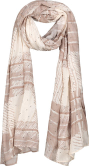 Tuch aus Viskose - 519 truffle gemustert - Beige