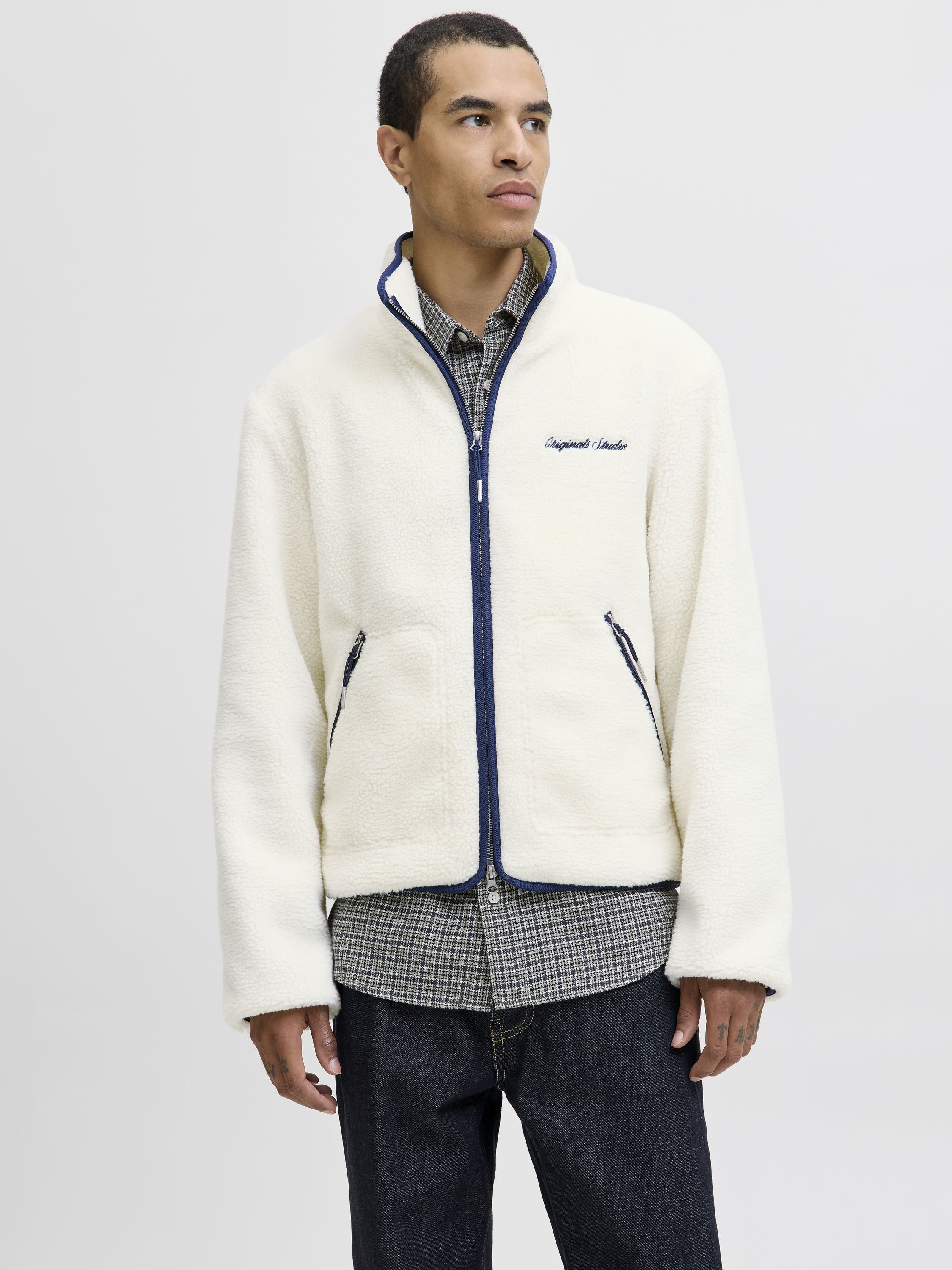 Teddyjacke mit Stehkragen - Ocean Cavern - Weiß