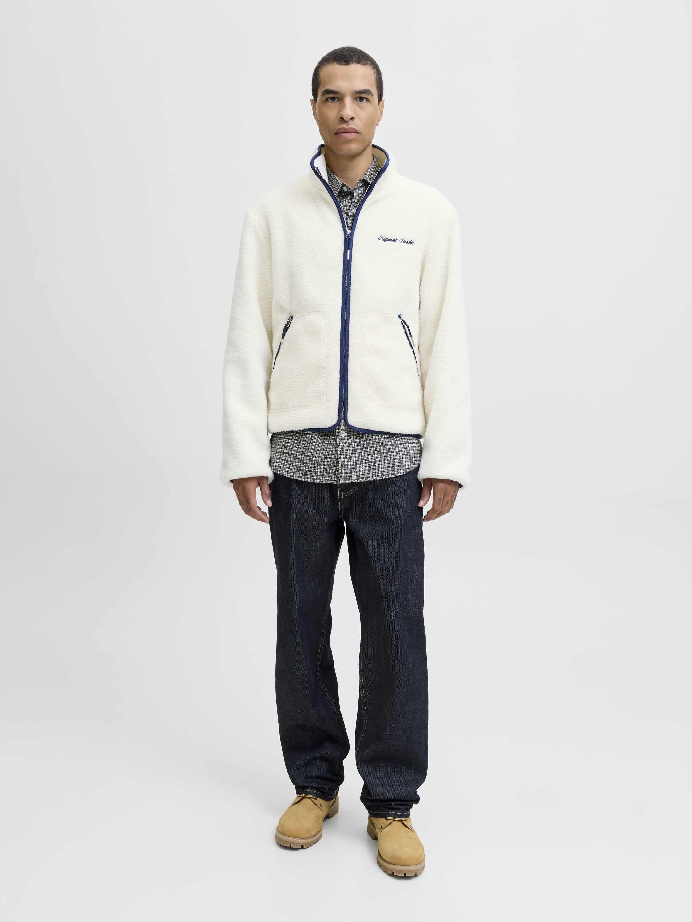 Teddyjacke mit Stehkragen - Ocean Cavern - Weiß