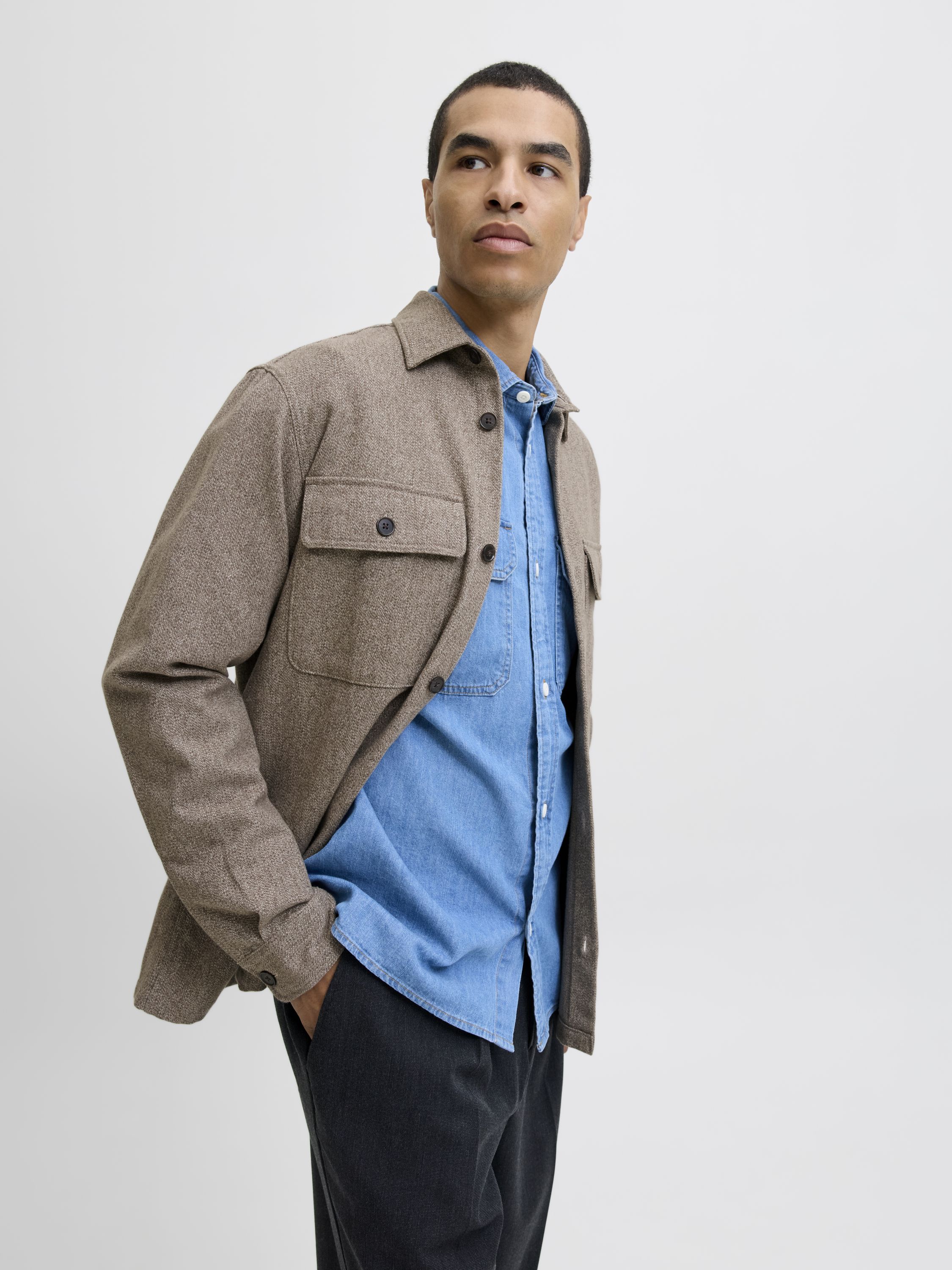 Overshirt - Brindle - Grau