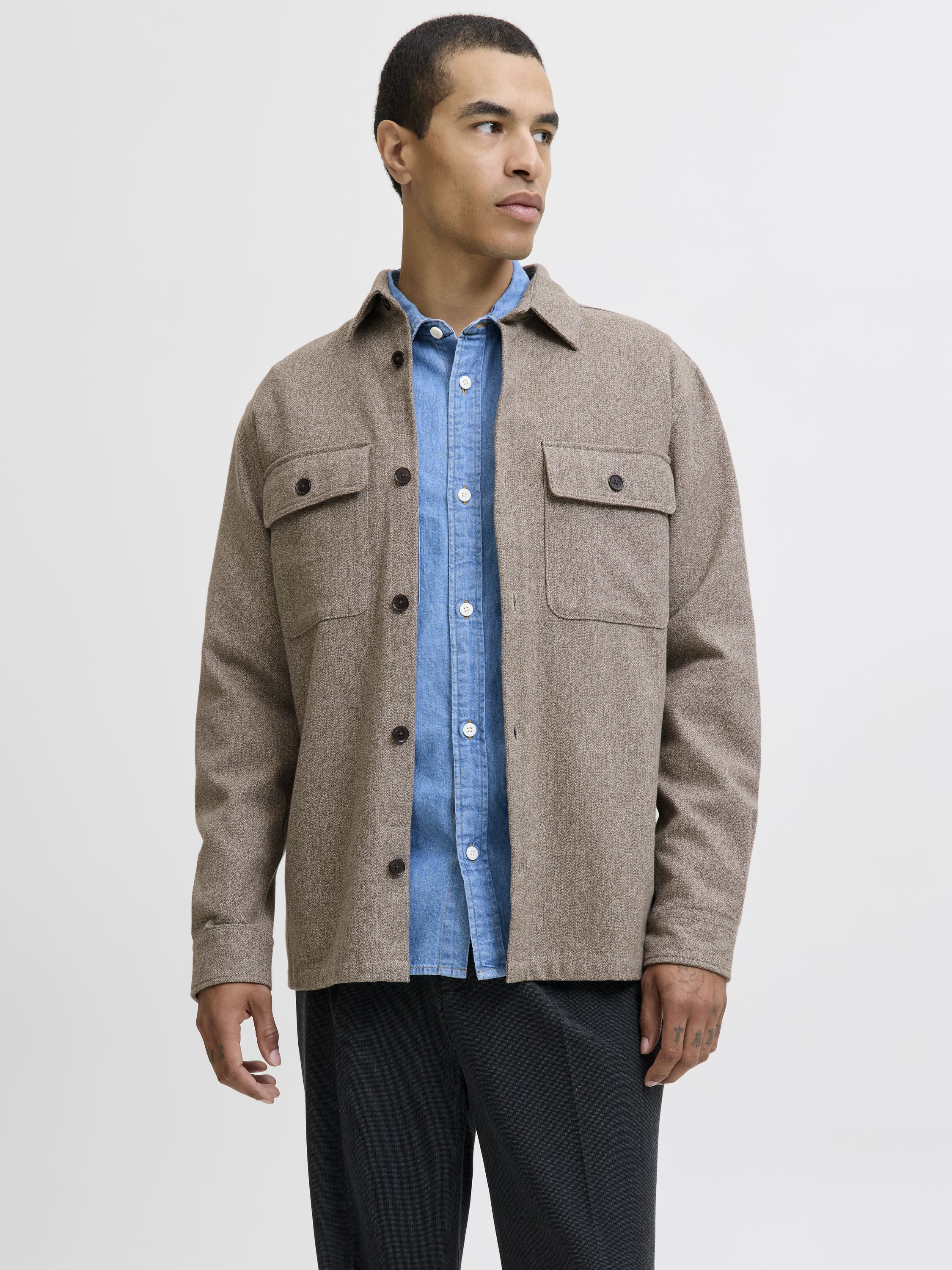 Overshirt - Brindle - Grau