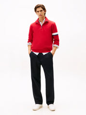 Pullover mit Troyerkragen - XLD-RED - Rot