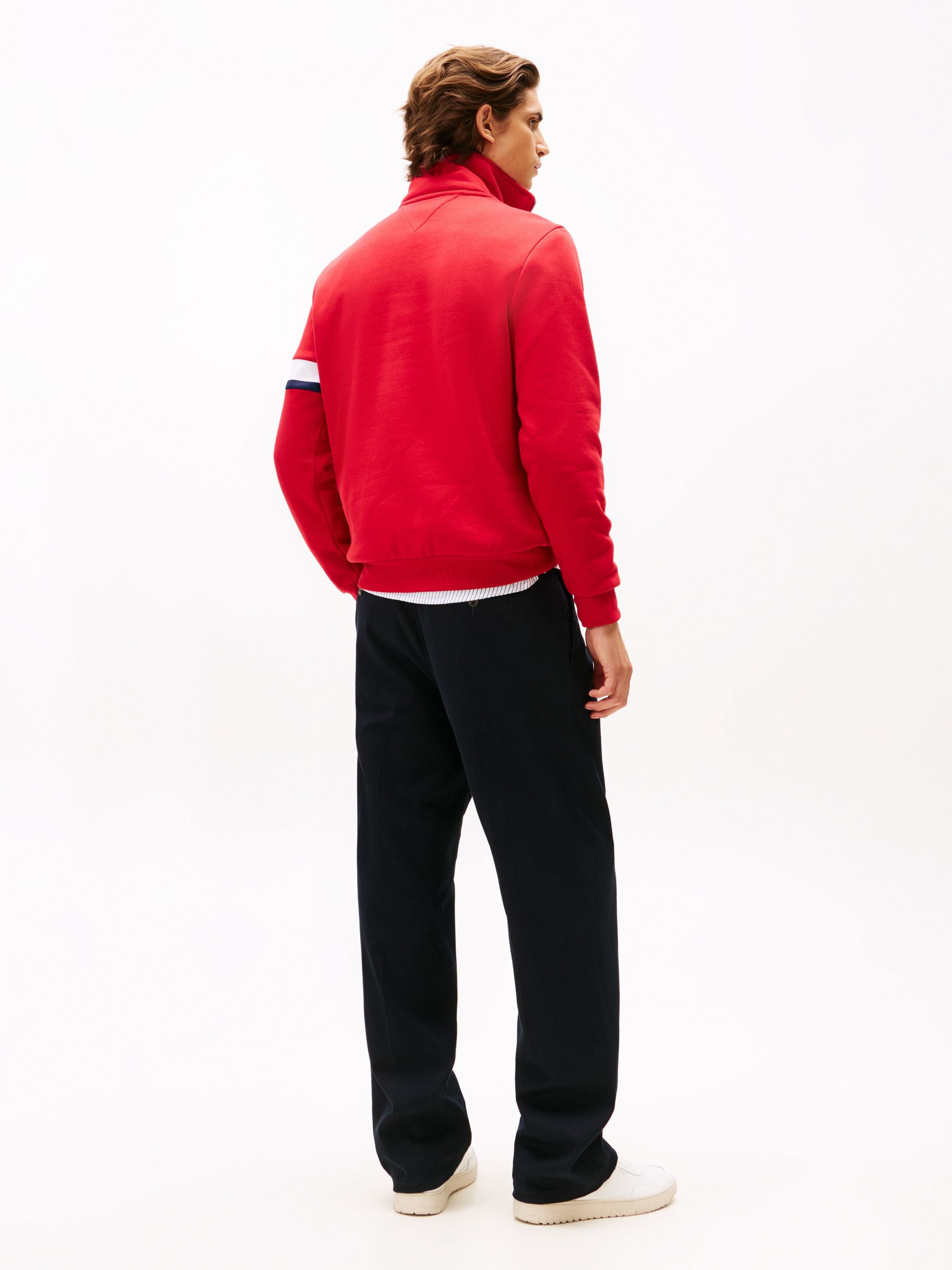 Pullover mit Troyerkragen - XLD-RED - Rot