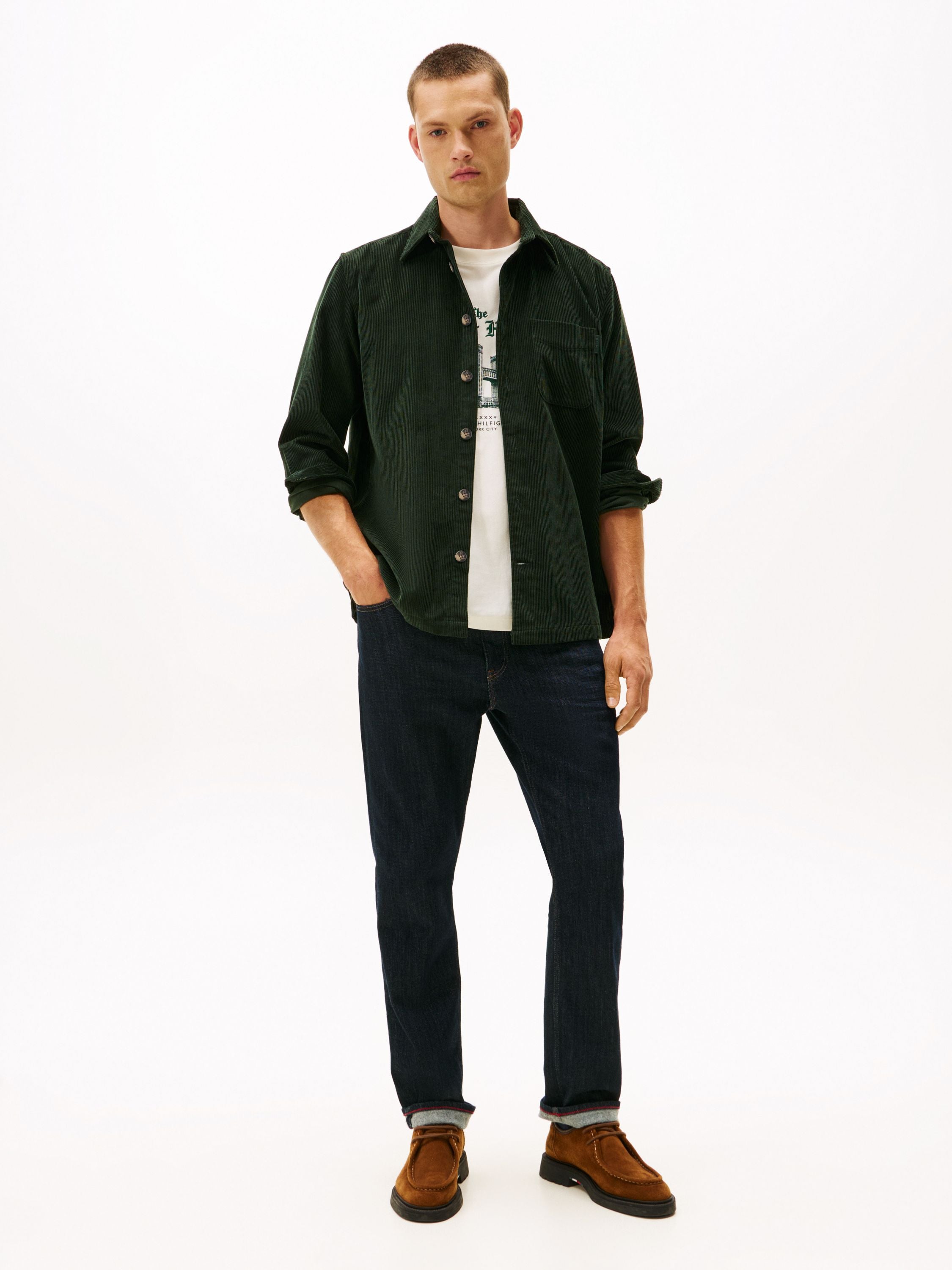 Cordovershirt aus Baumwolle - 0H9-GREEN - Grün