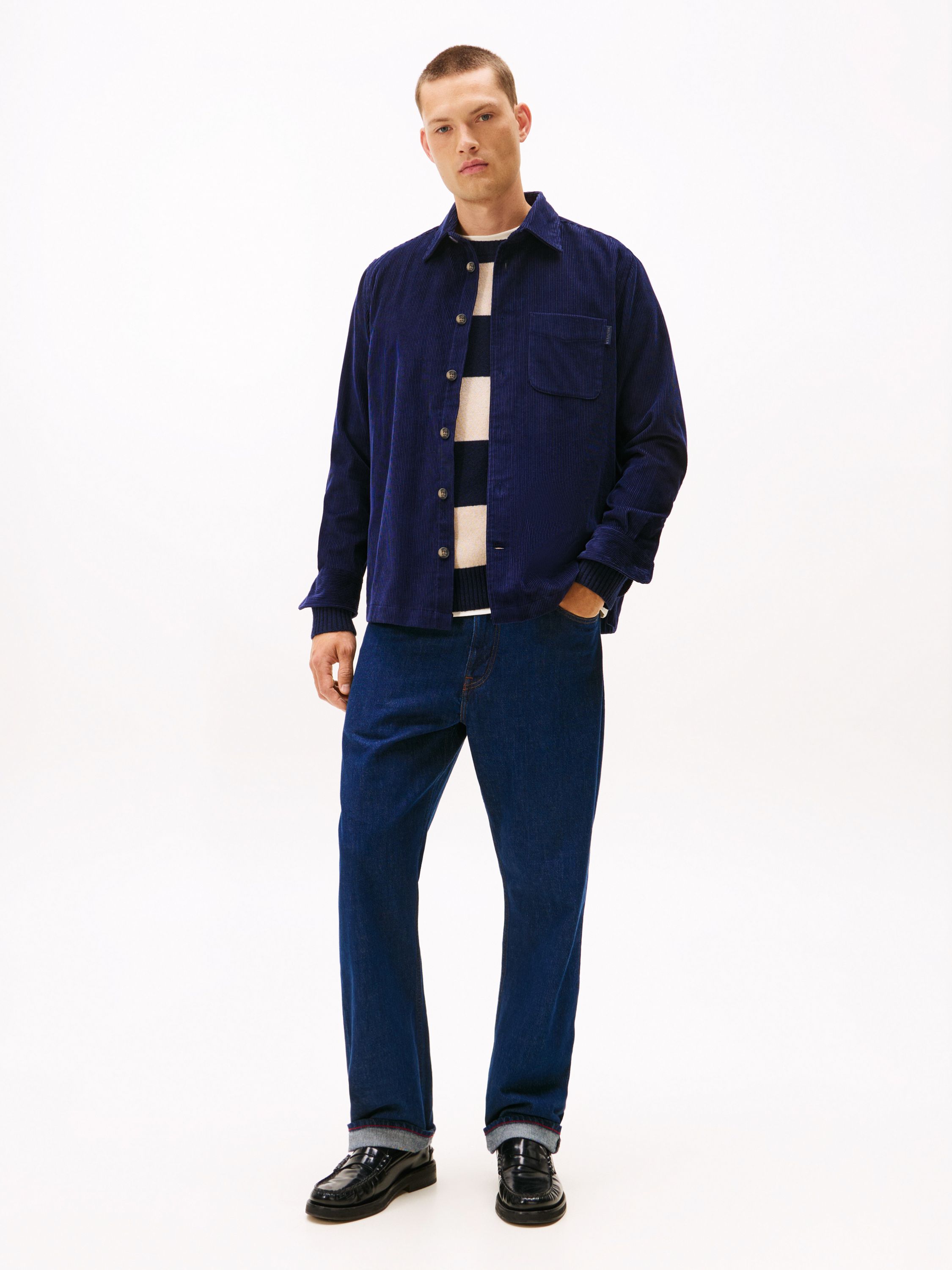 Cordovershirt aus Baumwolle - BCL-BLUE - Blau