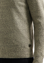 Strickpullover mit Troyerkragen - 015-Sand - Beige