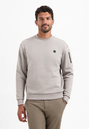 Sweatshirt - 018-Clay - Grau