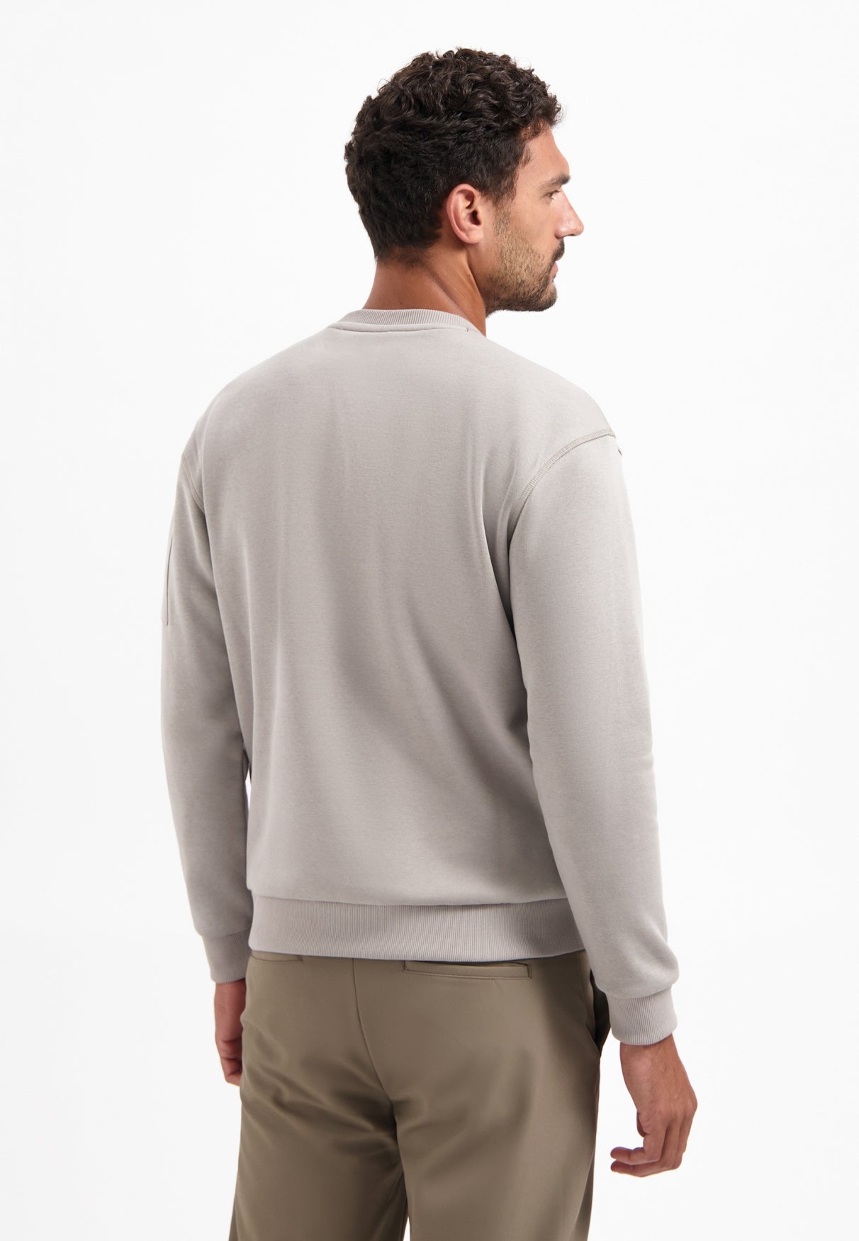 Sweatshirt - 018-Clay - Grau