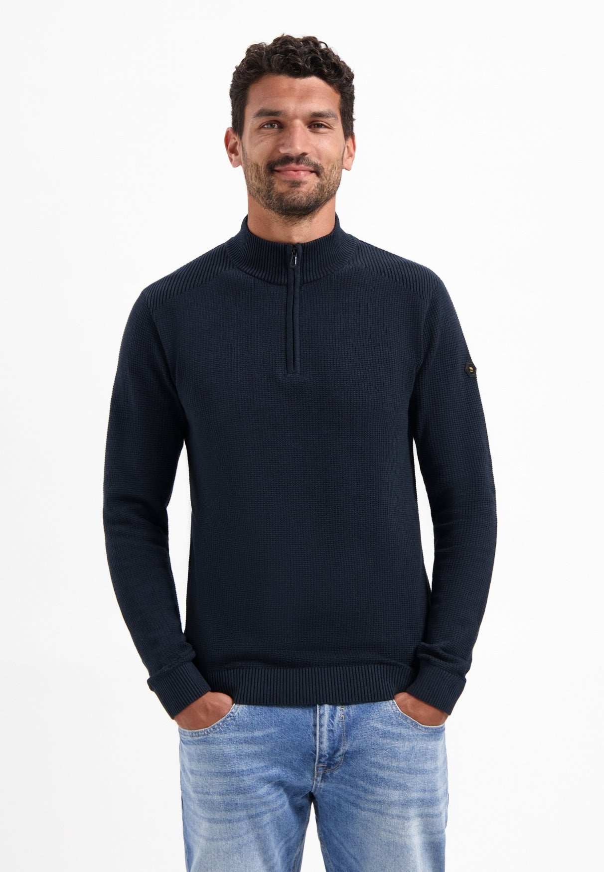 Strickpullover aus Baumwolle - 078-Night - Blau