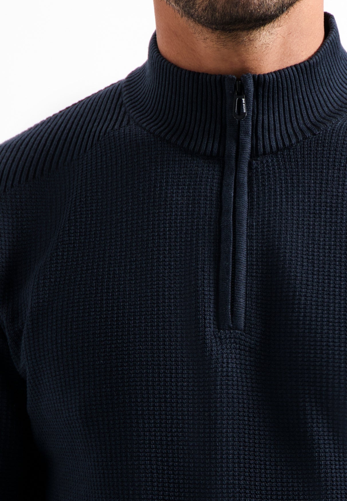 Strickpullover aus Baumwolle - 078-Night - Blau