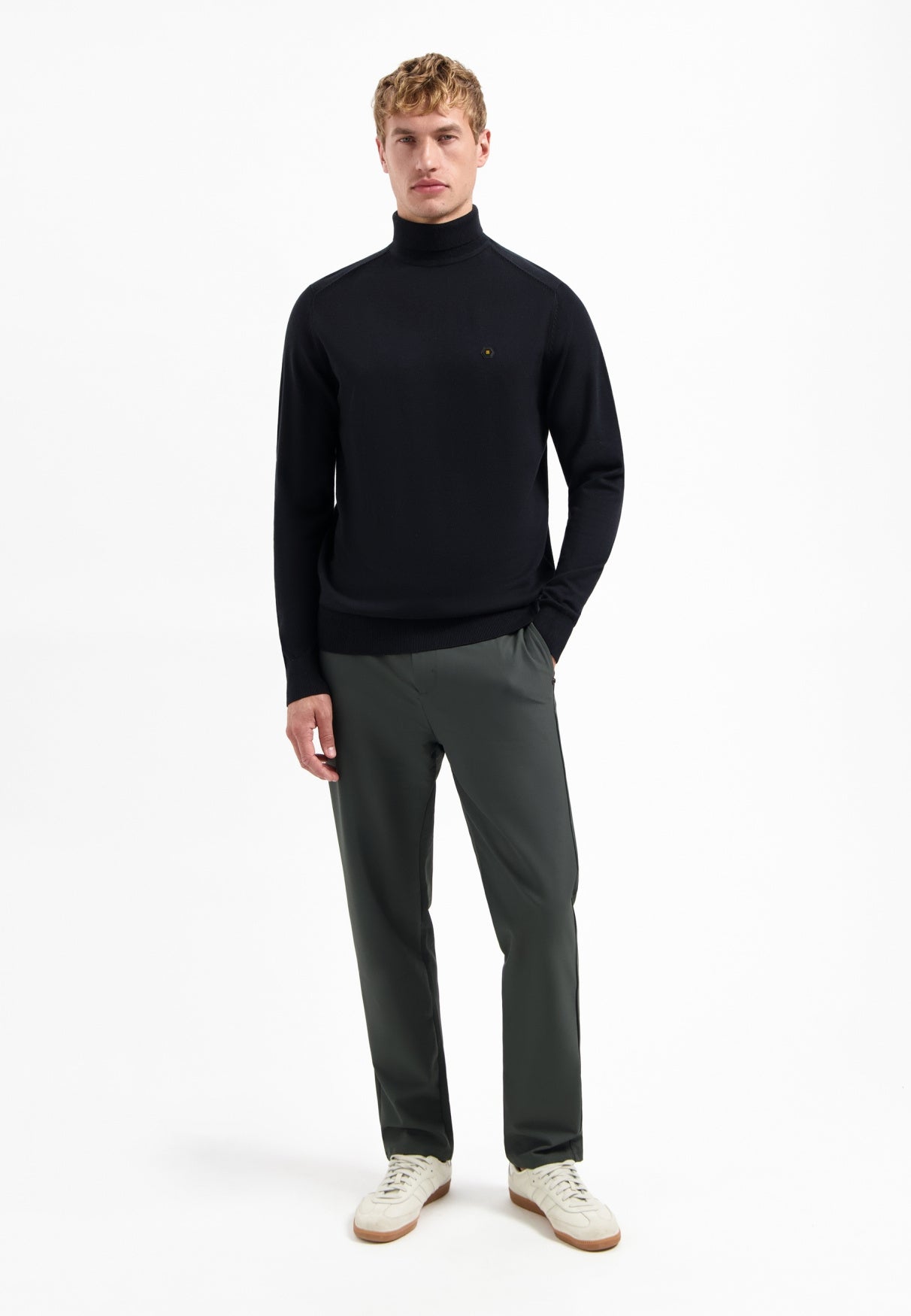 Rollkragenpullover - 020-Black - Schwarz