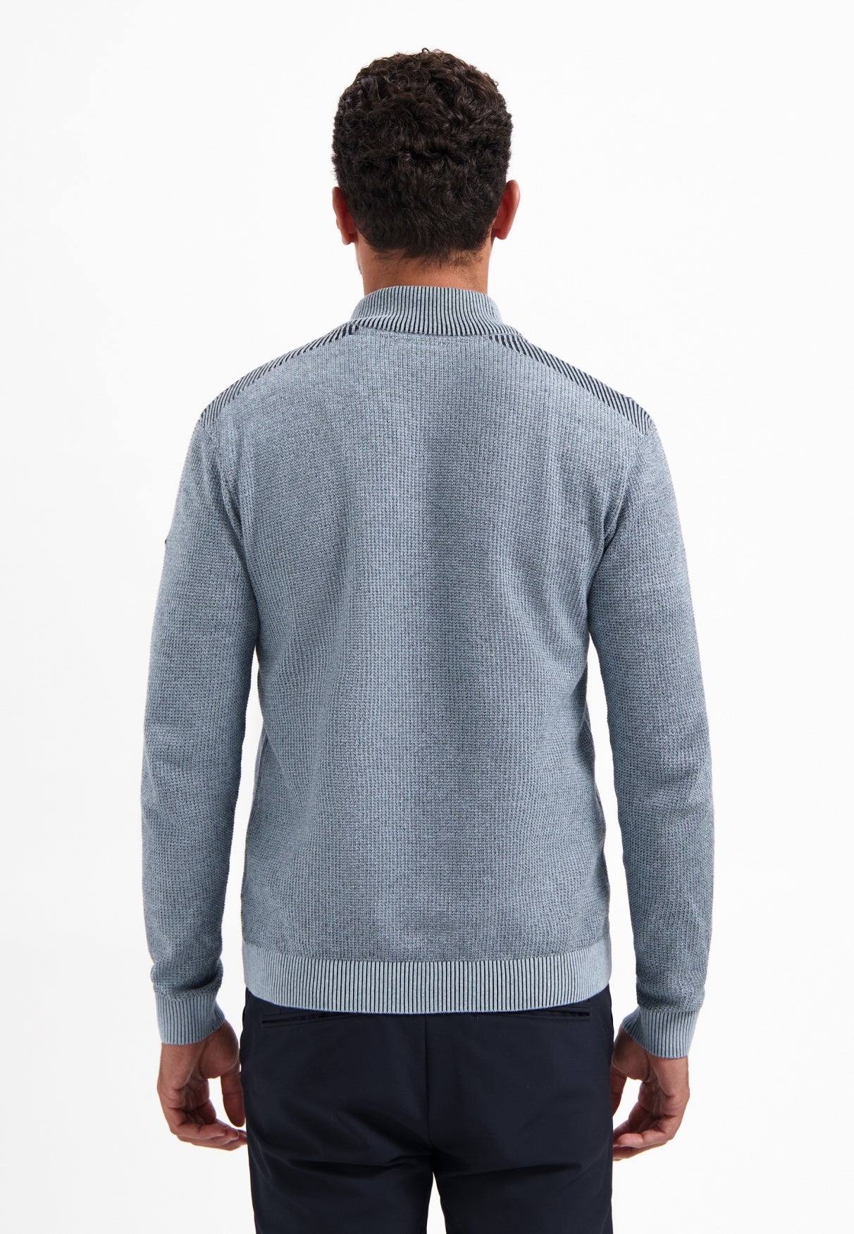 Strickpullover aus Baumwolle - 138-Dusty Blue - Blau