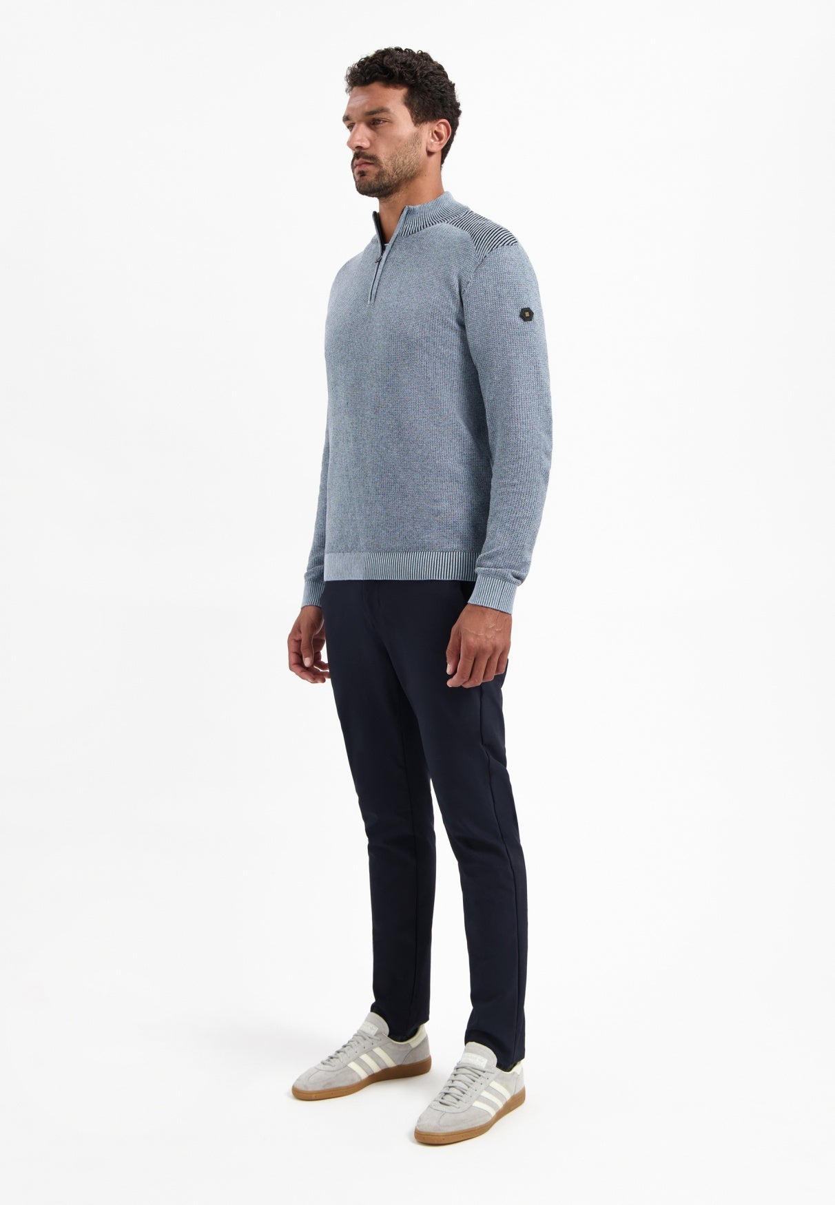 Strickpullover aus Baumwolle - 138-Dusty Blue - Blau