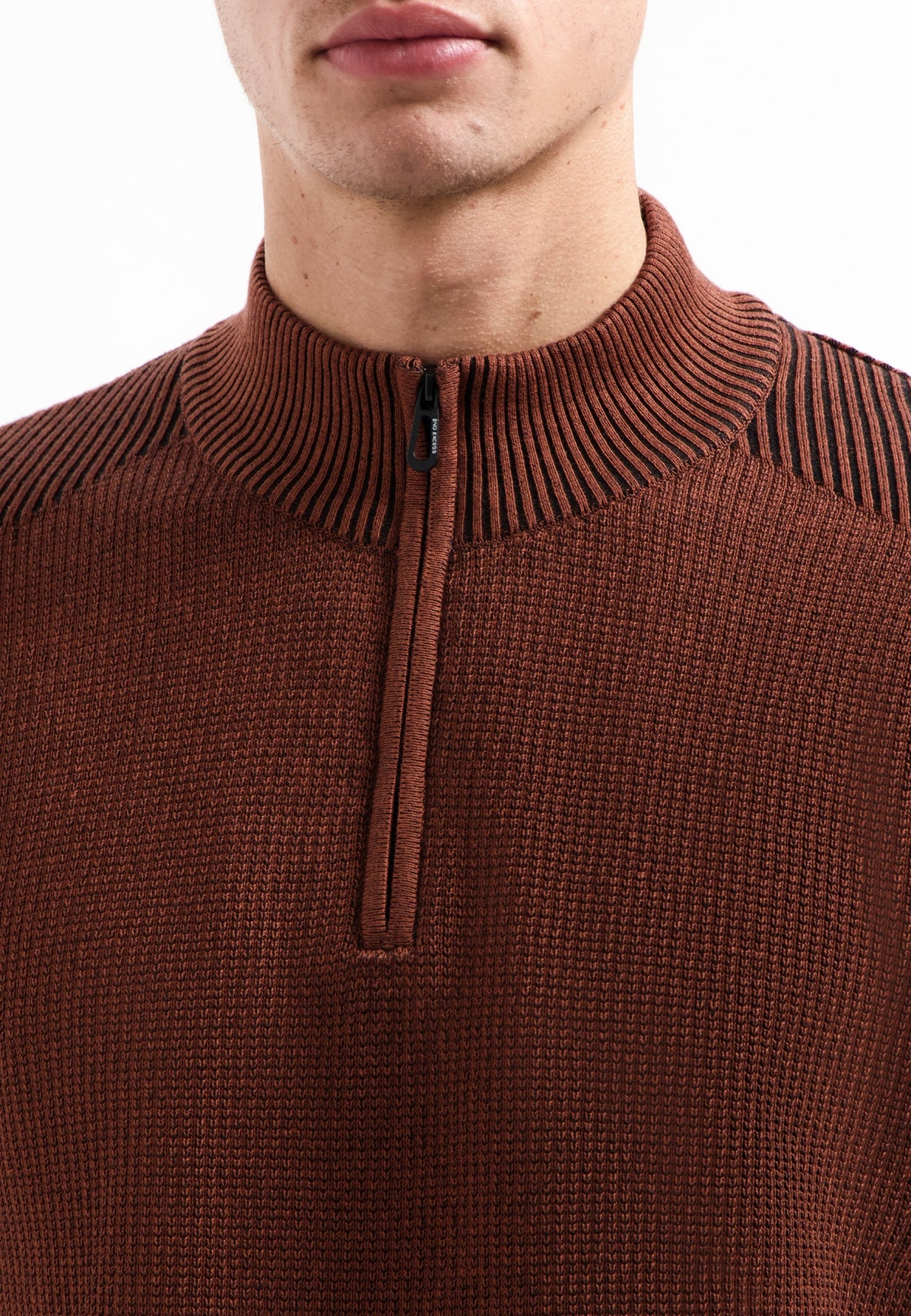 Strickpullover aus Baumwolle - 141-Terra - Braun
