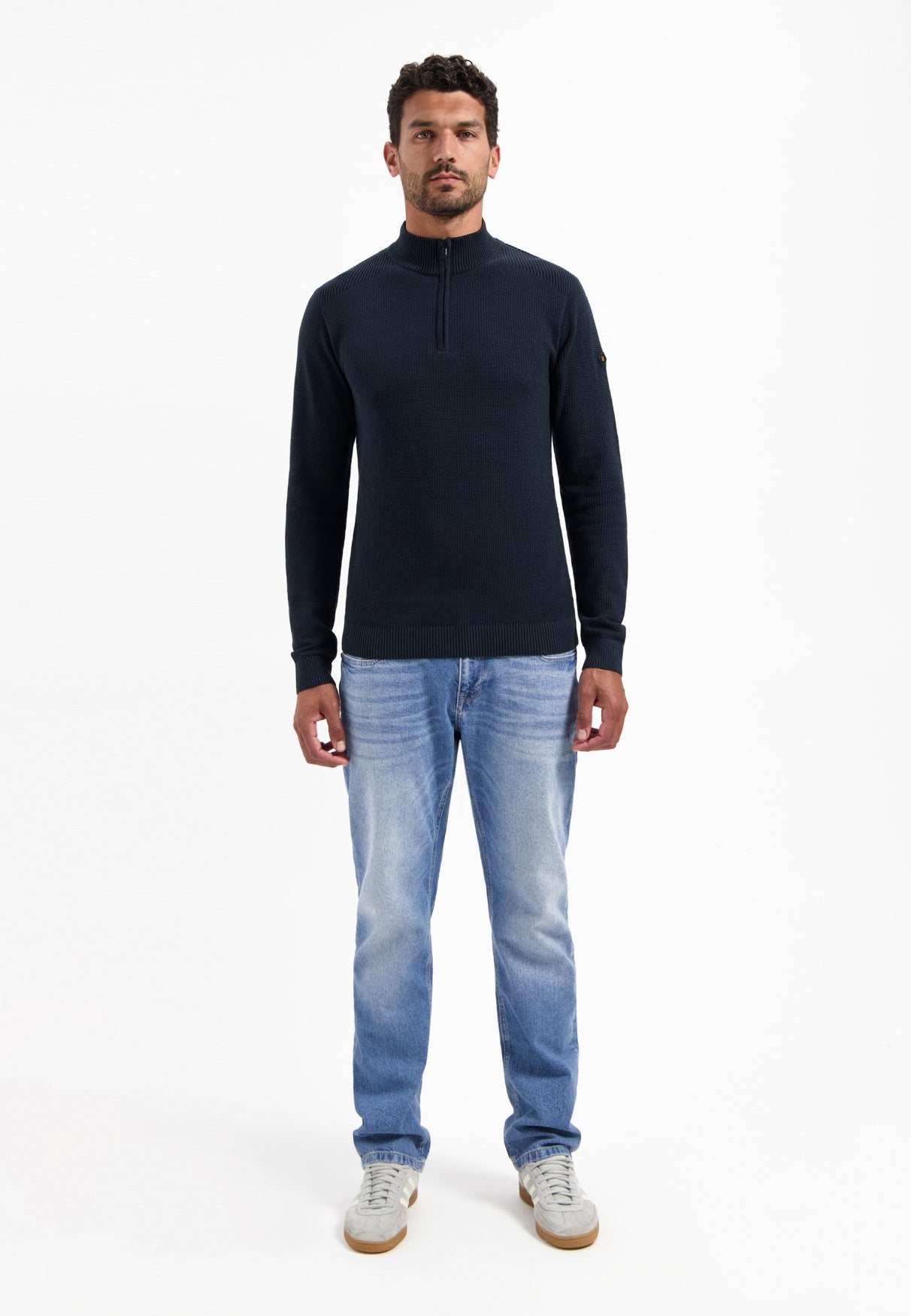 Strickpullover aus Baumwolle - 078-Night - Blau