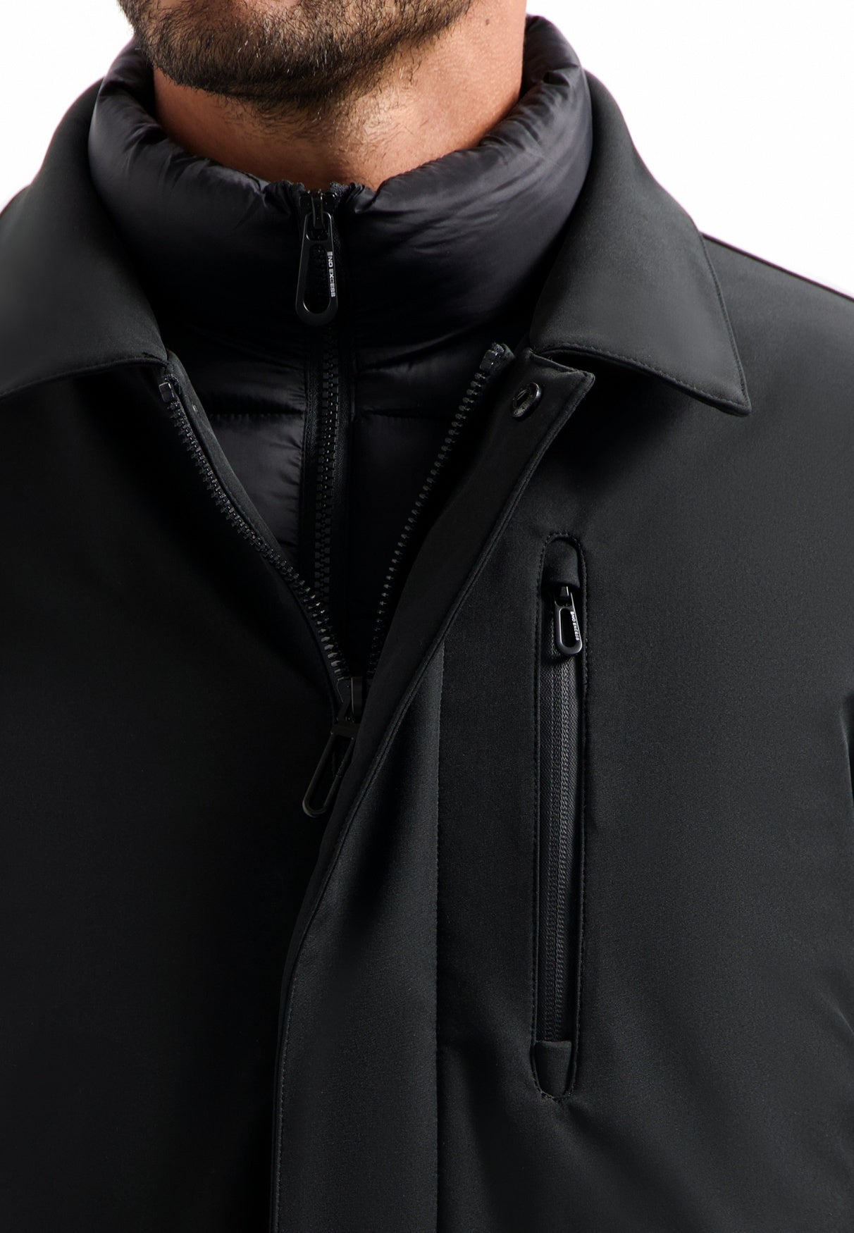 Parka NOX mit Stehkragen - 020-Black - Schwarz
