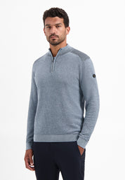 Strickpullover aus Baumwolle - 138-Dusty Blue - Blau