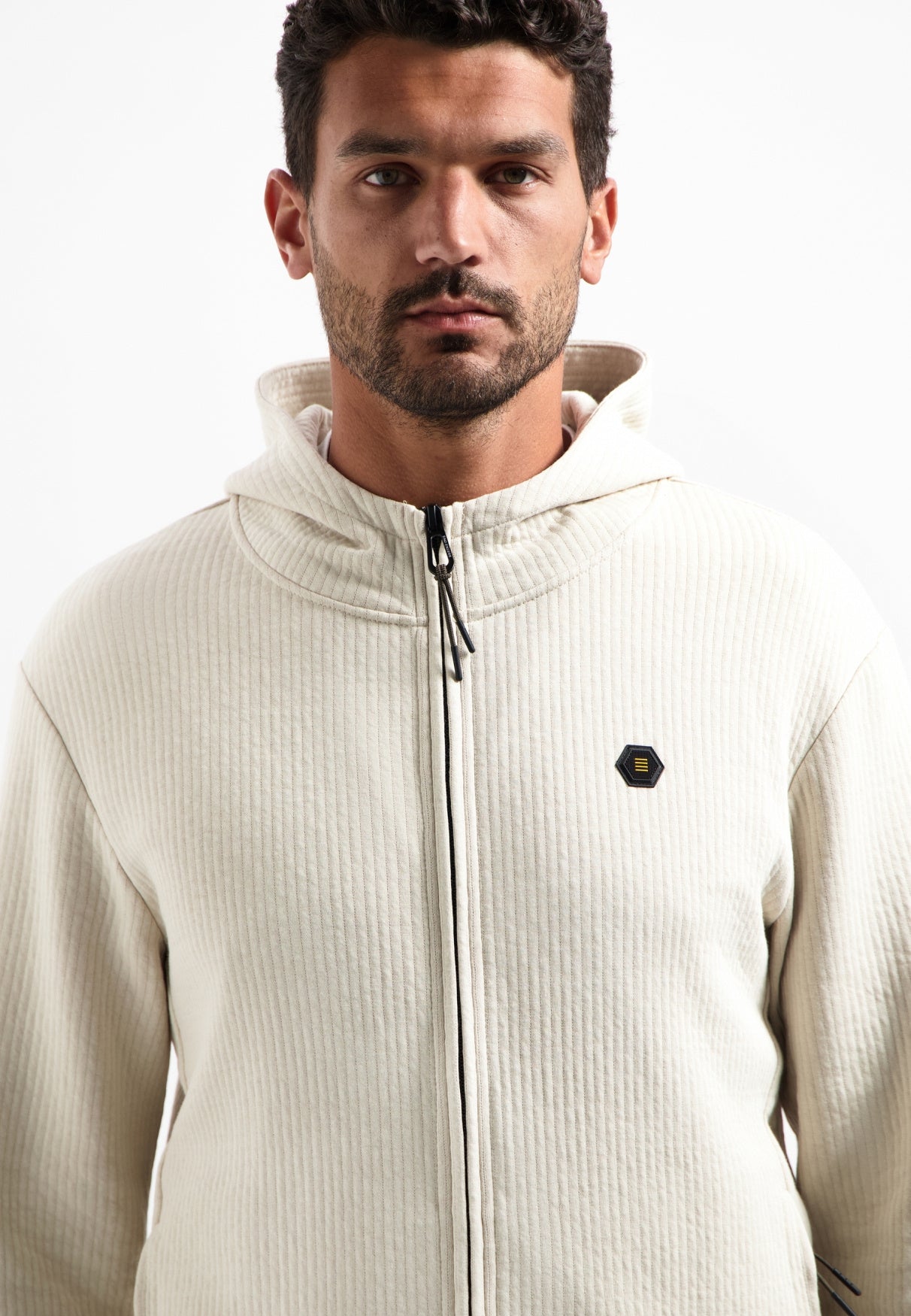 Sweatshirtjacke mit Kapuze - 013-Kit - Creme