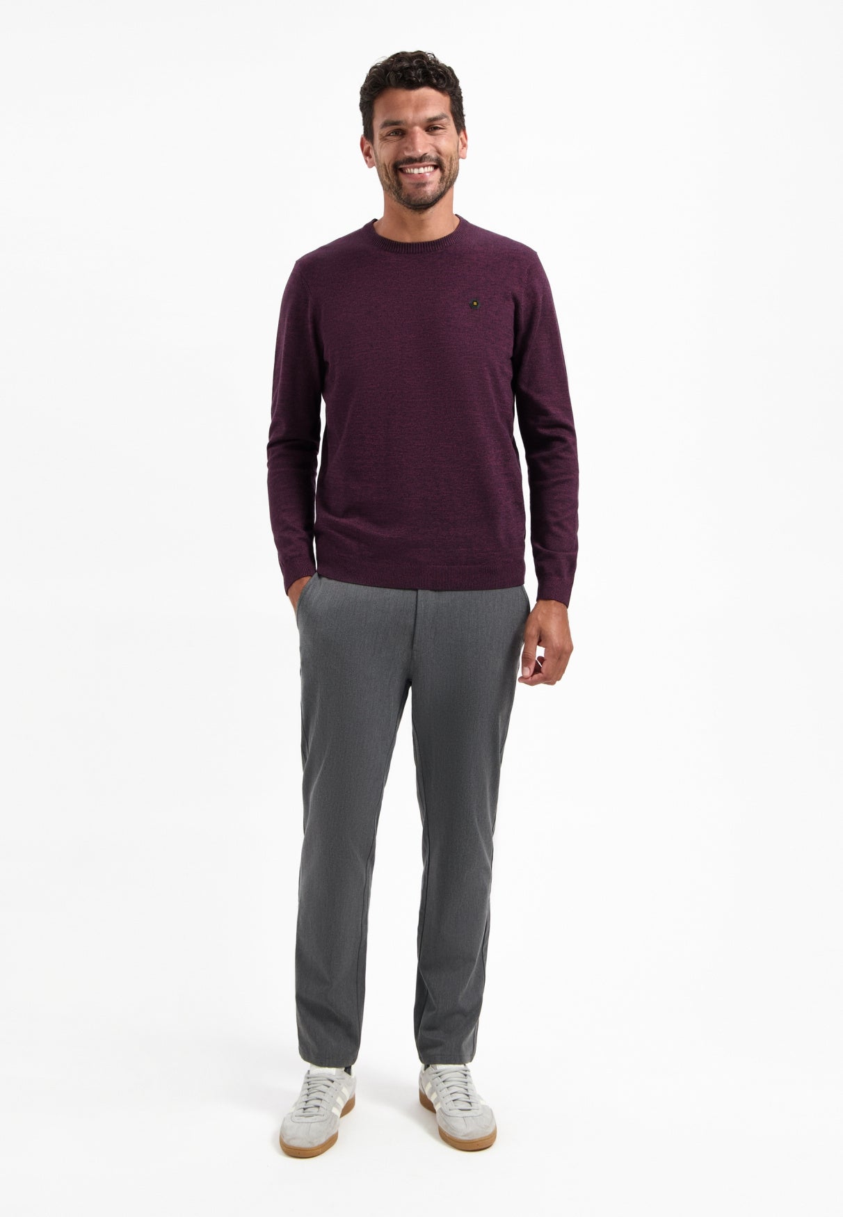 Strickpullover aus Baumwollmix - 164-Dark Wine - Rot