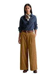 Jeansbluse aus Baumwolle - 4460-Dark Blue_Multi_21 - Blau