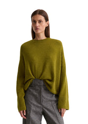 Strickpullover aus Schurwollmix - 430-deep pea - Grün