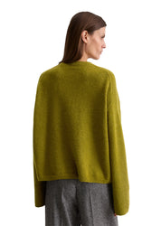 Strickpullover aus Schurwollmix - 430-deep pea - Grün