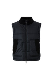 Steppweste mit Stehkragen - 890-black - Schwarz
