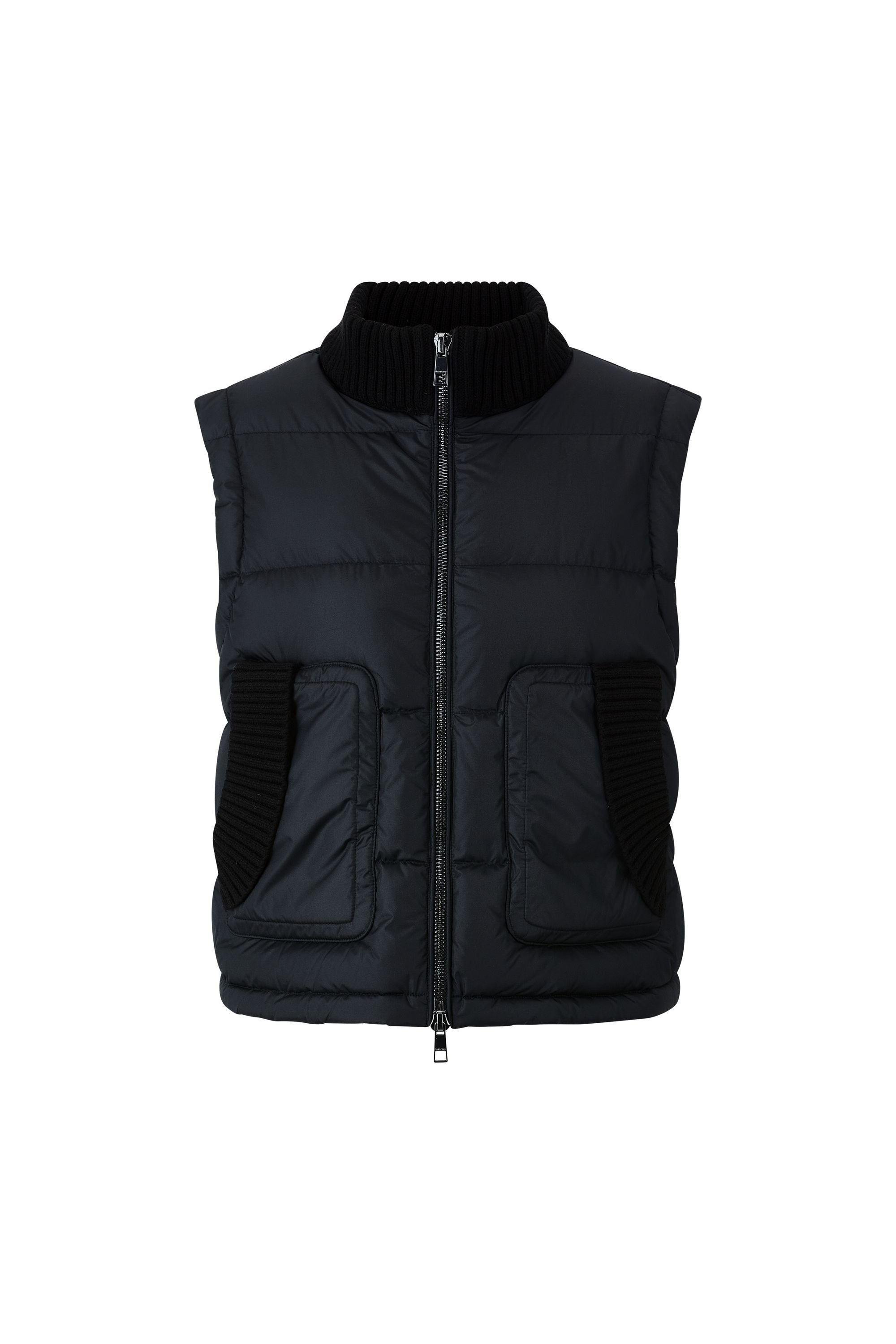 Steppweste mit Stehkragen - 890-black - Schwarz