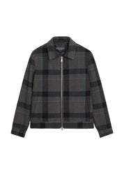 Jacke aus Schurwolle - L43-multi/ mangrove - Grau