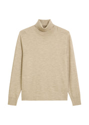 Strickpullover mit Turtleneck - 111-pure cashmere - Beige