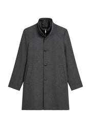 Mantel aus Wollmix - 989-dark grey melange - Grau