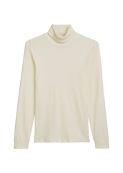 Strickpullover mit Turtleneck - 152-white cotton - Weiß