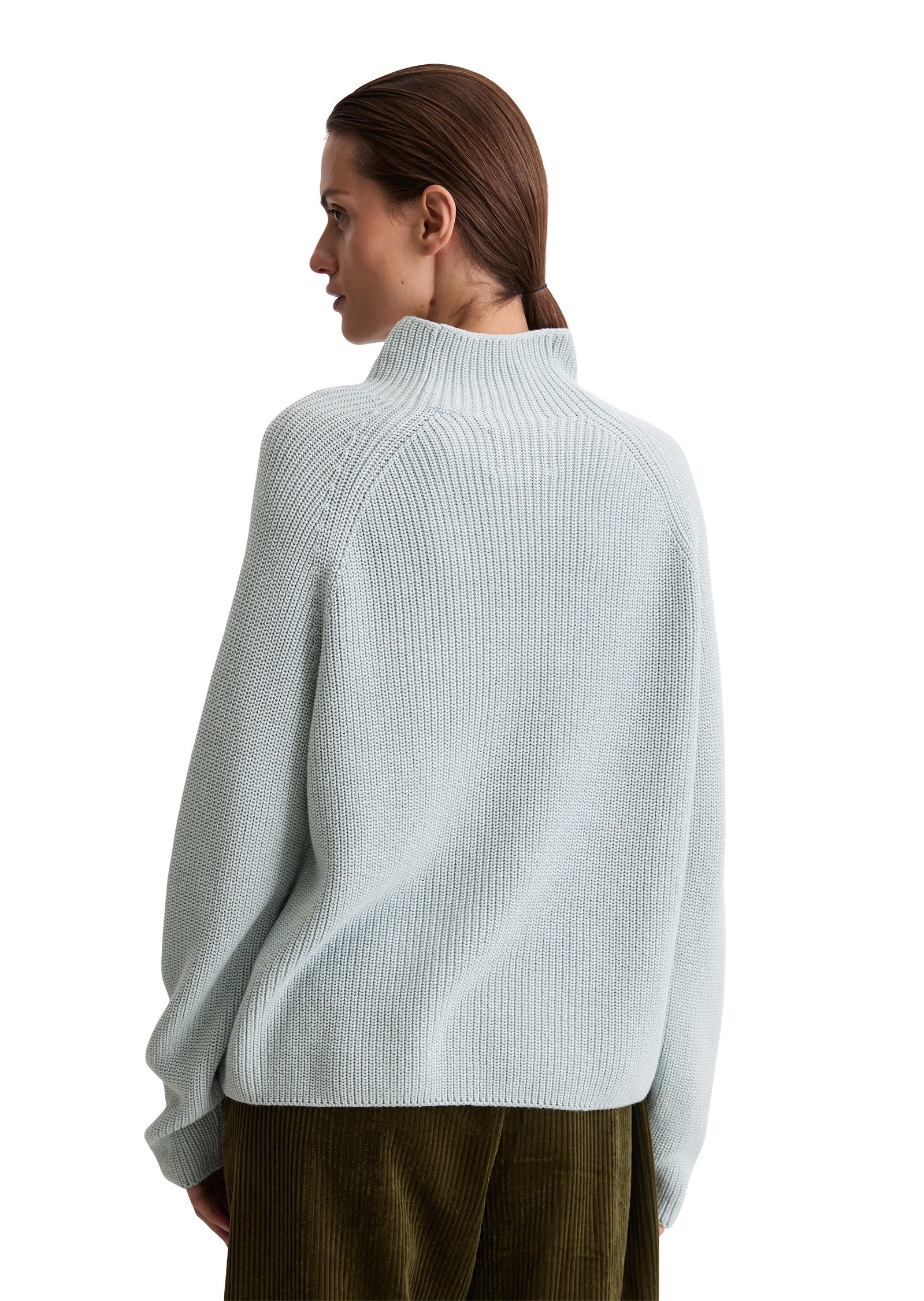 Strickpullover mit Turtleneck - 821-silvery blue - Blau
