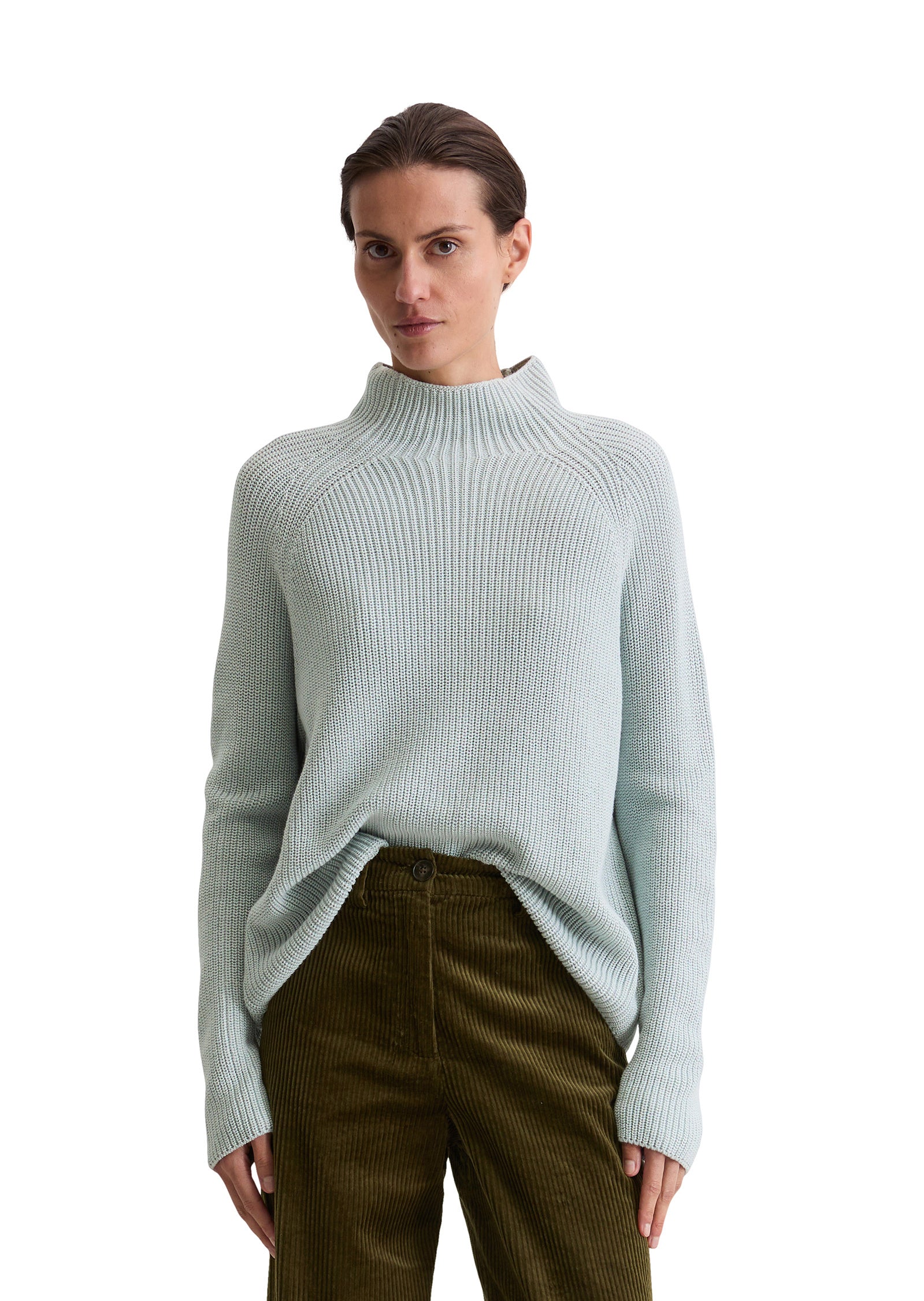Strickpullover mit Turtleneck - 821-silvery blue - Blau