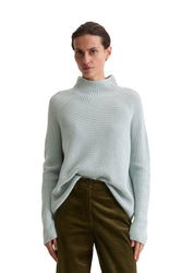 Strickpullover mit Turtleneck - 821-silvery blue - Blau