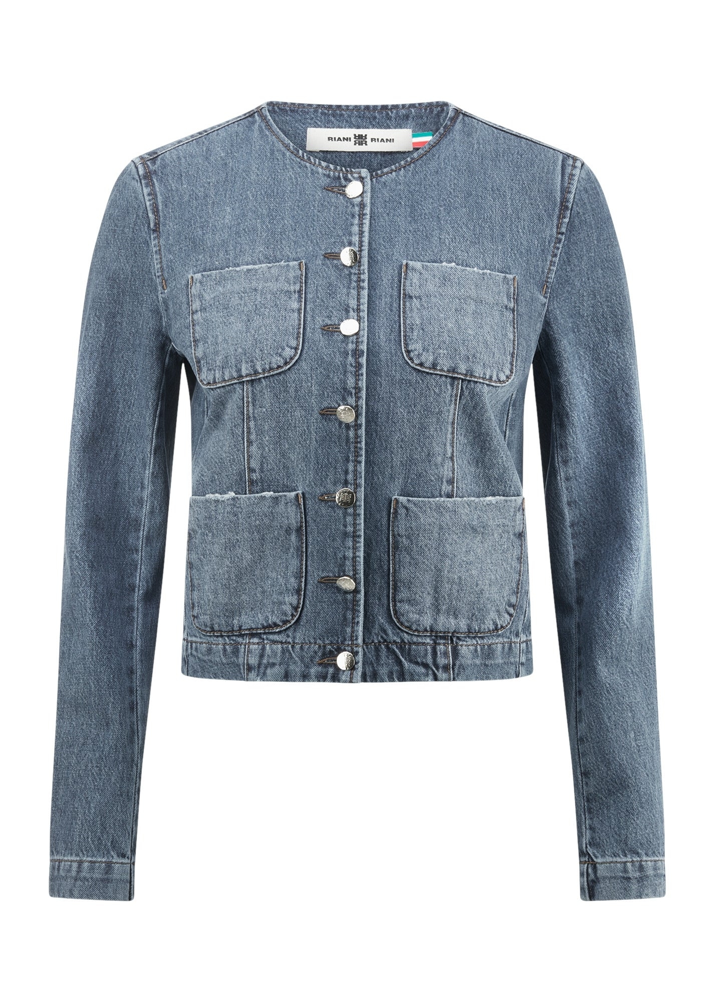 Jeansjacke aus Baumwolle - 423-light authentic blue - Blau