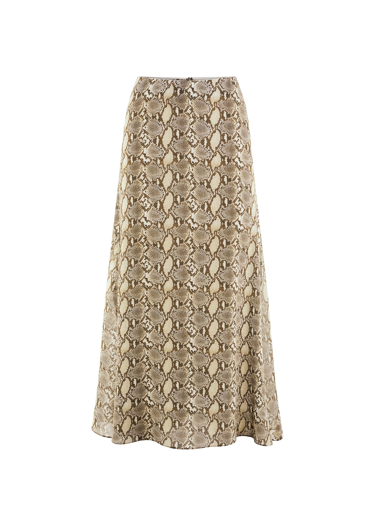 A-Linie-Rock Midi aus Viskose - 859-panama patterned - Grün