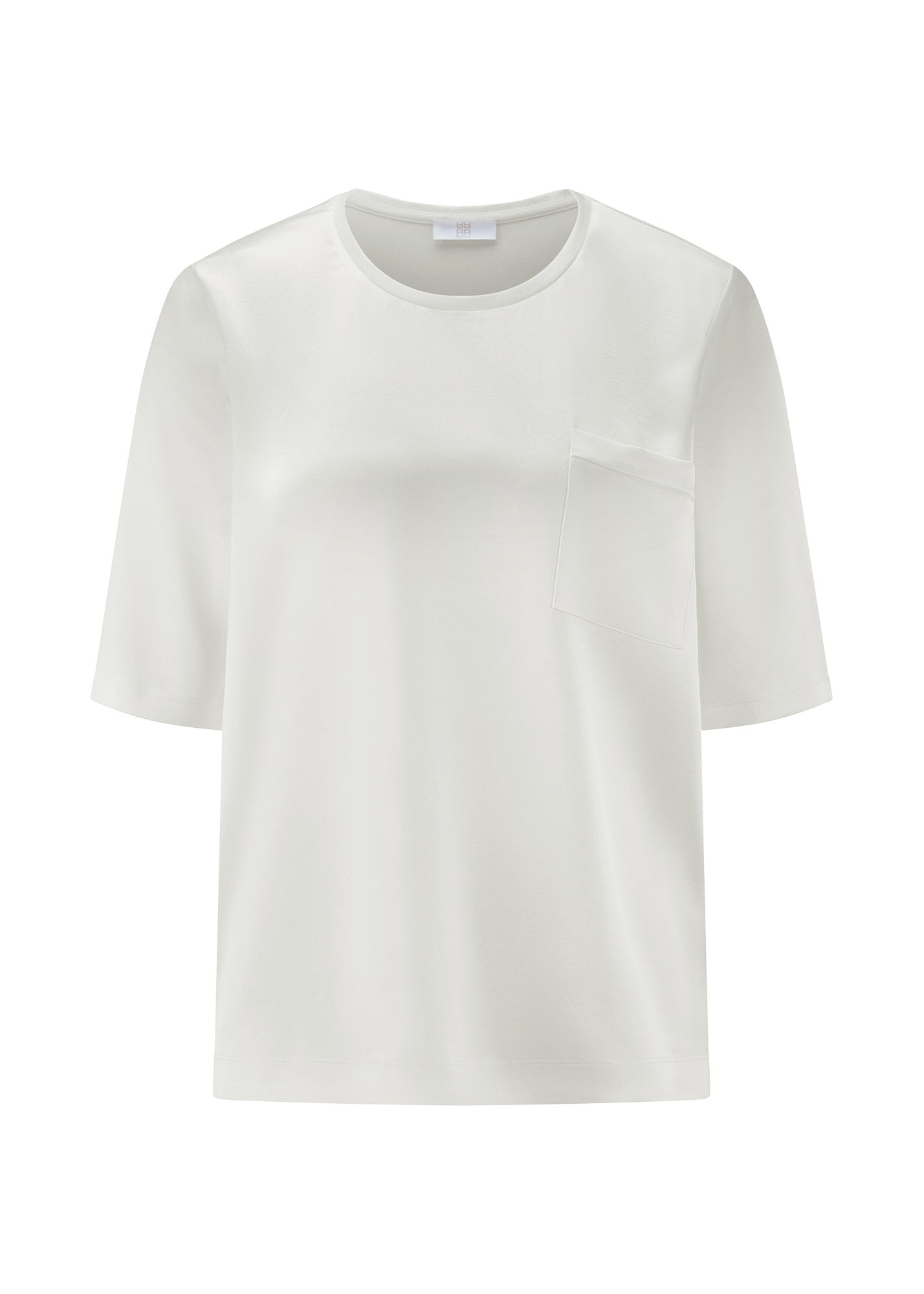 T-Shirt in Seiden-Optik - 110-offwhite - Weiß