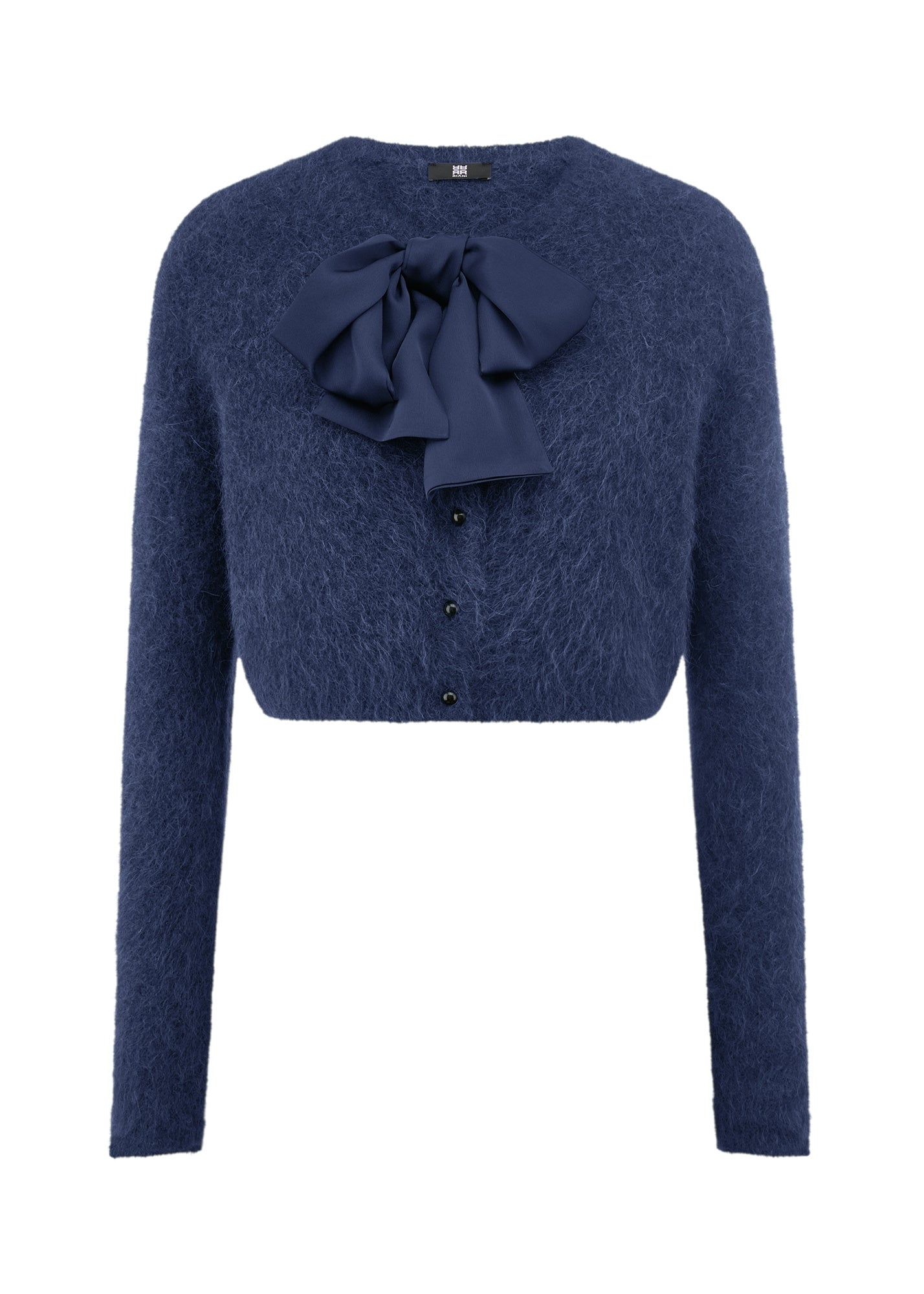 Strickjacke aus Alpakamix - 418-stardust - Blau