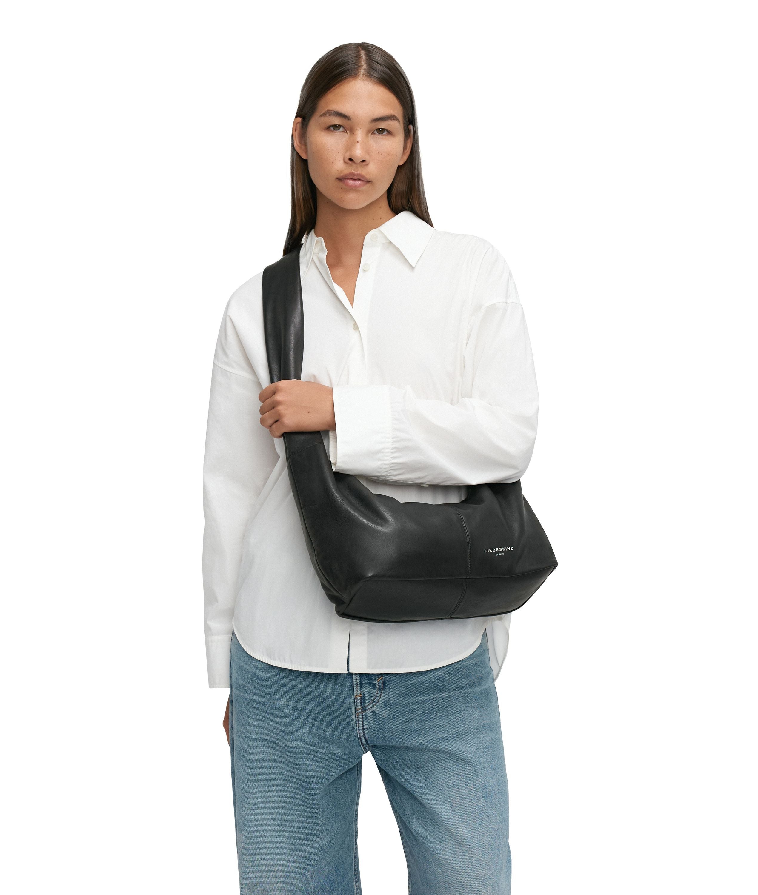 Schultertasche HOBO - 9999-GREY/BLACK - Schwarz