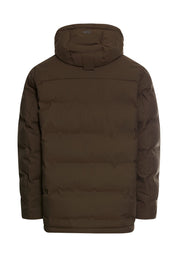 Steppjacke mit Kapuze - 27-Dark Brown - Braun