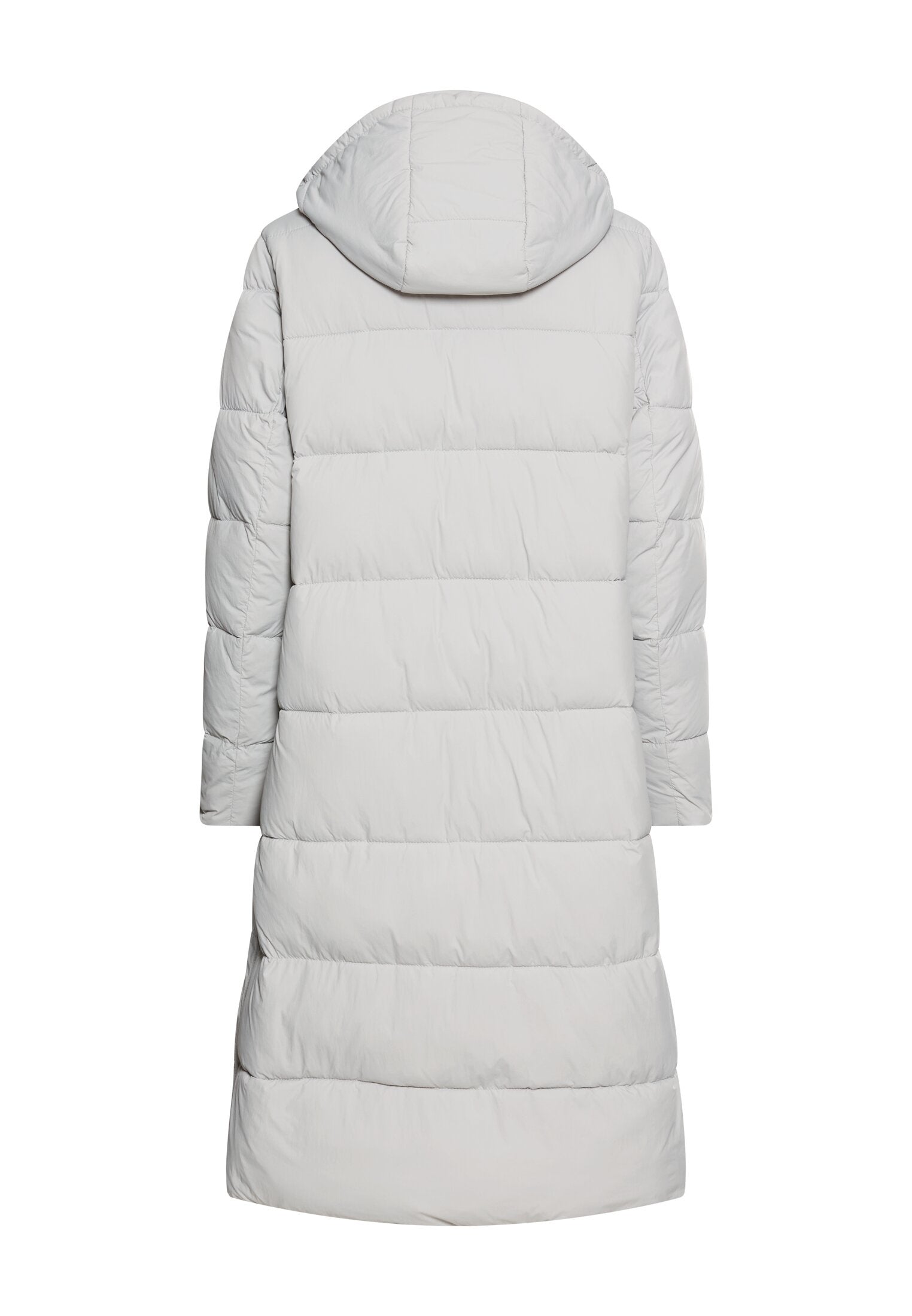 Steppmantel mit abnehmbarer Kapuze - 42-Silver - Grau
