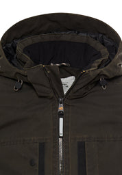 Weste mit Kapuze - 27-Dark Brown - Braun