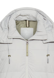 Steppmantel mit abnehmbarer Kapuze - 42-Silver - Grau